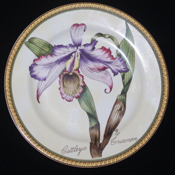 American Atelier Botanical Plates | Vintage Salad Lunch Dessert Plates - Picture 5 of 6